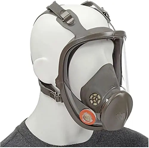 3M Safety 142-6900 Safety Reusable Full Face Mask Respirator, Dark Grey, Large 3M Safety