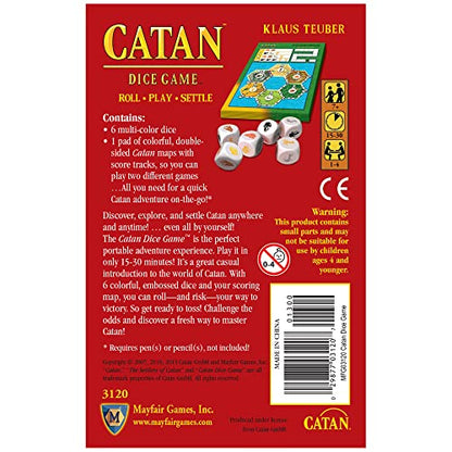 CATAN Dice Game - Portable Fun for On-the-Go Adventures! Strategy Game, Family Game for Kids and Adults, Ages 7+, 1-4 Players, 15-30 Minute Playtime, Made by CATAN Studio