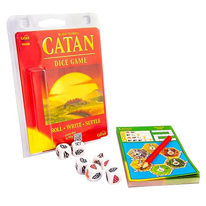 CATAN Dice Game - Portable Fun for On-the-Go Adventures! Strategy Game, Family Game for Kids and Adults, Ages 7+, 1-4 Players, 15-30 Minute Playtime, Made by CATAN Studio