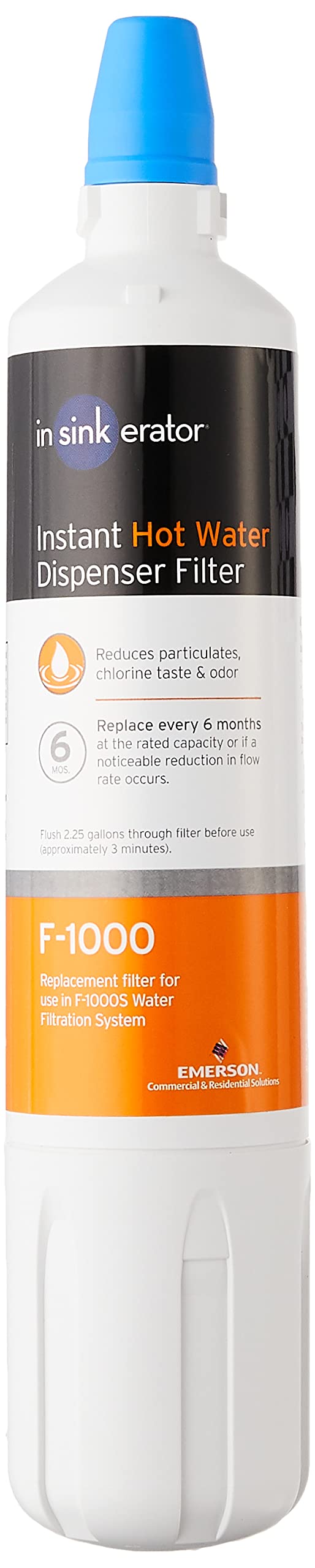 InSinkErator F-1000 Water Filter, 1 Count (Pack of 1), Chrome