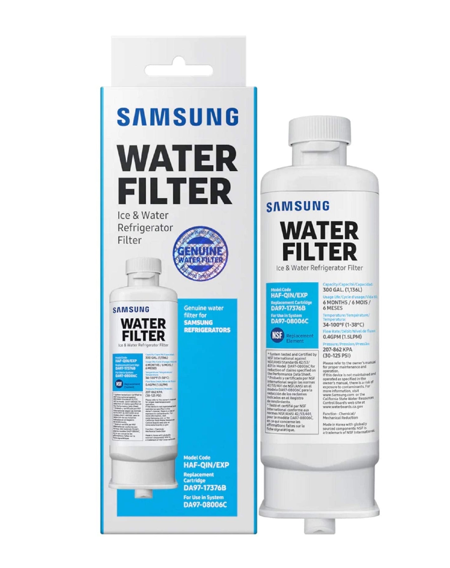 Samsung DA97-17376B Fridge Water Filter, Model HAF-QIN/EXP