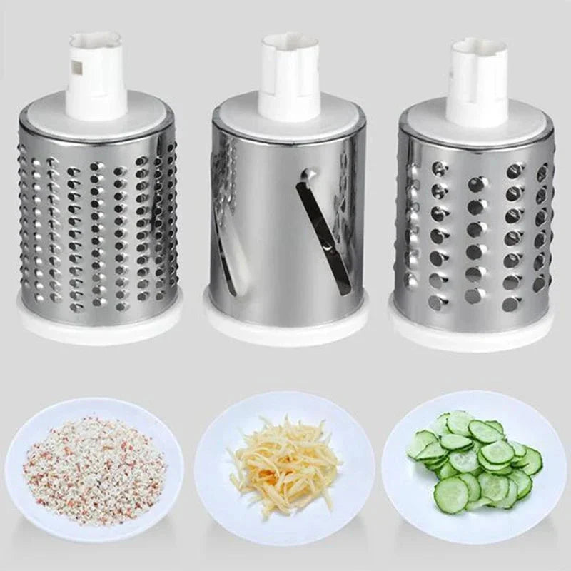 3-in-1 Manual Rotation Vegetable Fruit Slicer Round Cutter Potato Grater Spiralizer Vegetable Chopper Kitchen Home Tools