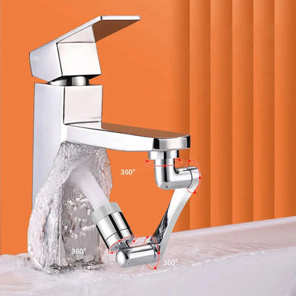 Stainless steel Universal 1080 °Swivel Robotic Arm Swivel Extension Faucet Aerator Kitchen Sink Faucet Extender 2Water Flow Mode