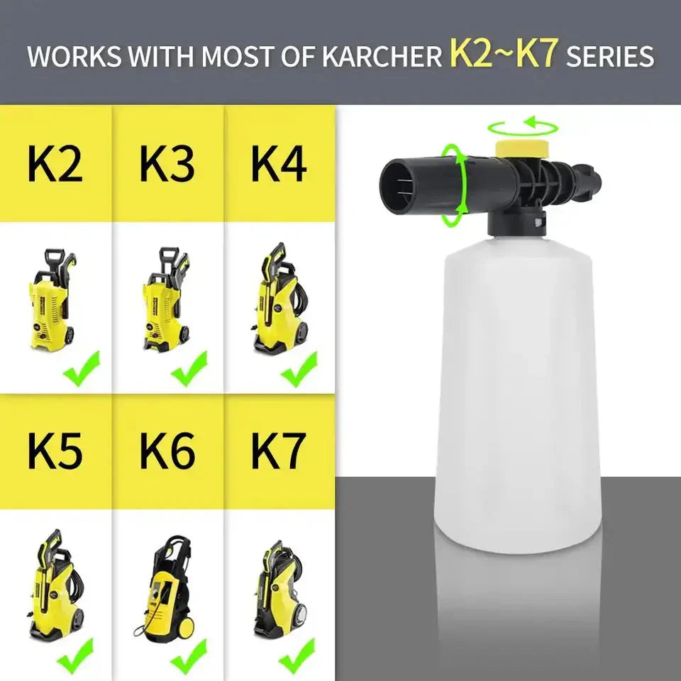 Pressure Washer Car Foam Wash Snow foam lance nozzle foam cannon Foam Generator for Karcher Pressure Washer